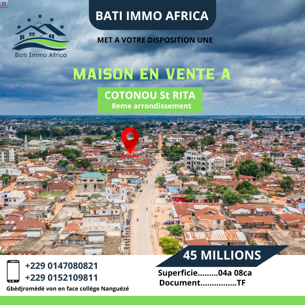 Maison a Vendre a Cotonou / St Rita